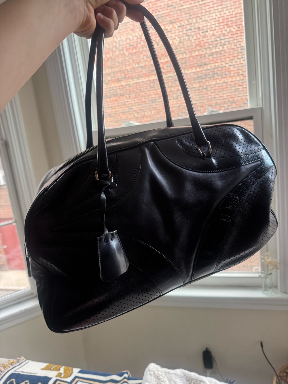 Prada Bowling Leather Handbag